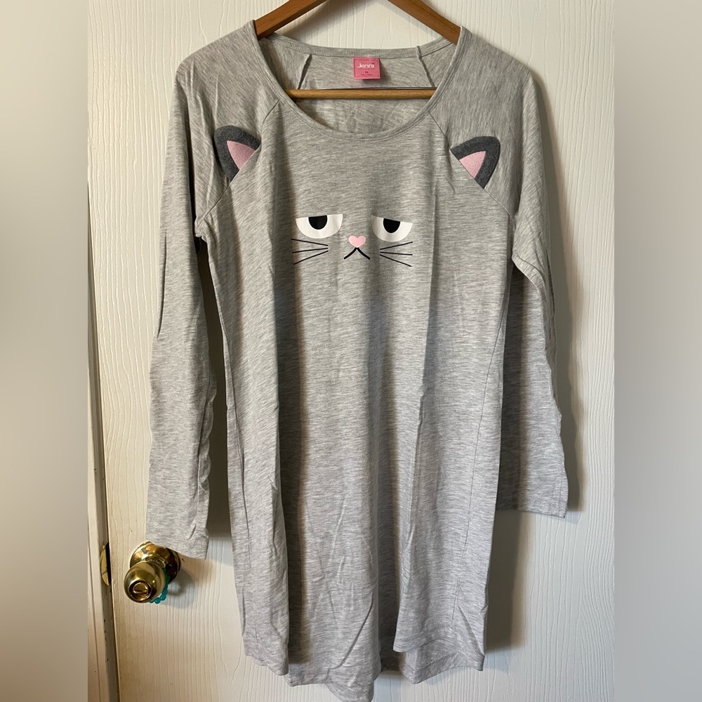 Jenni Intimates Cat Sleepwear Nightgown/Shirt